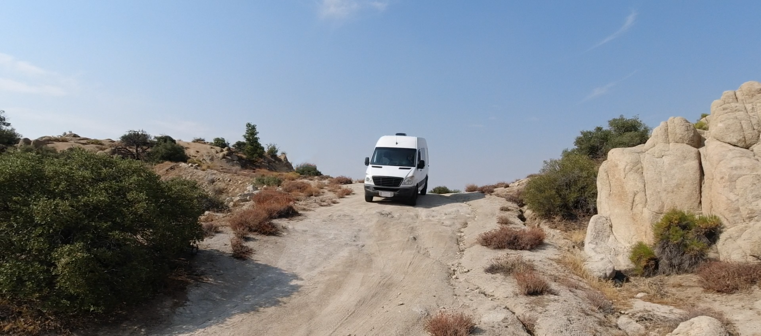 Groky Sprinter Van Going Down the Hill